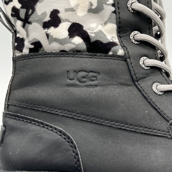 UGG Kids Butte II Back Gray Country Camo Boot Size 5 Waterproof Lace-Up Boots - Picture 7 of 14